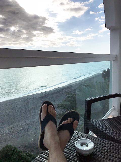 Nerja - Feet on balcony